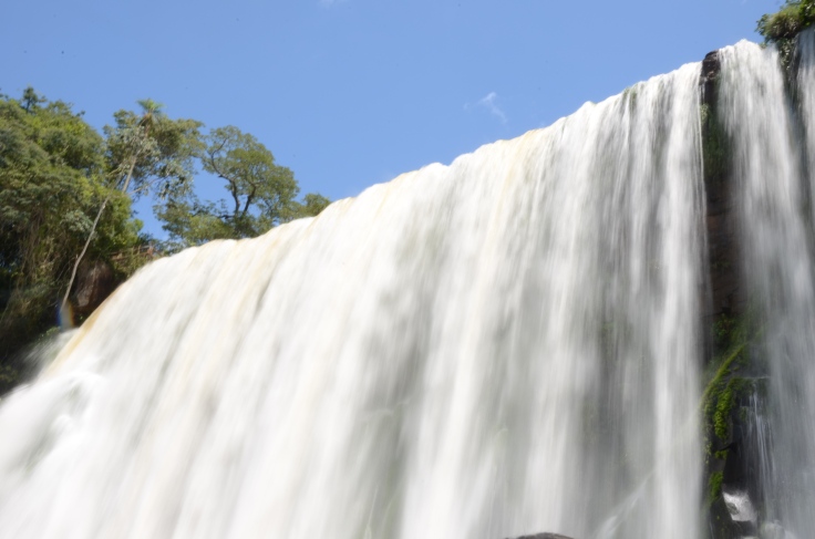 close up waterfall Iguazu Falls Argentina