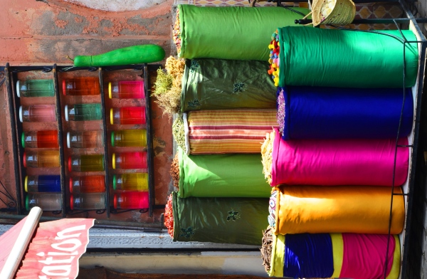 coloured fabrics Marrakech